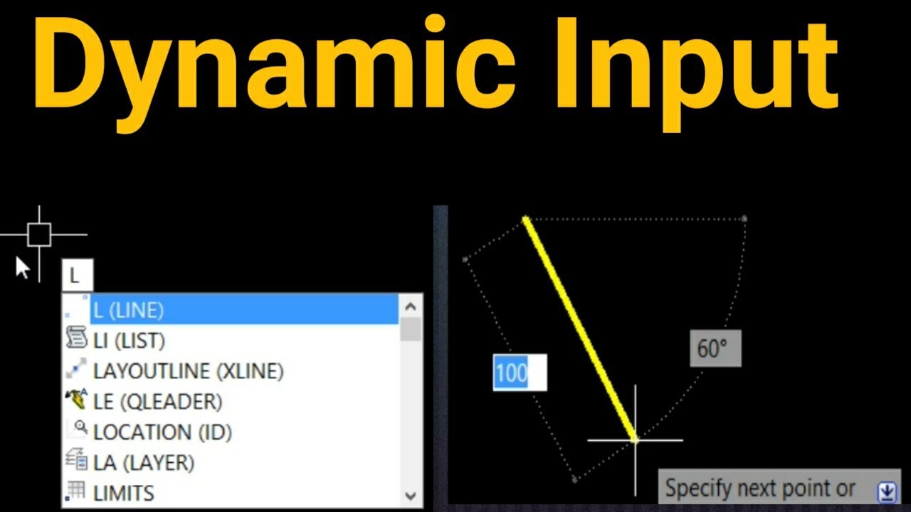 🔥Dynamic input in AutoCAD🔥 How to turn off & turn on Dynamic input in autocad