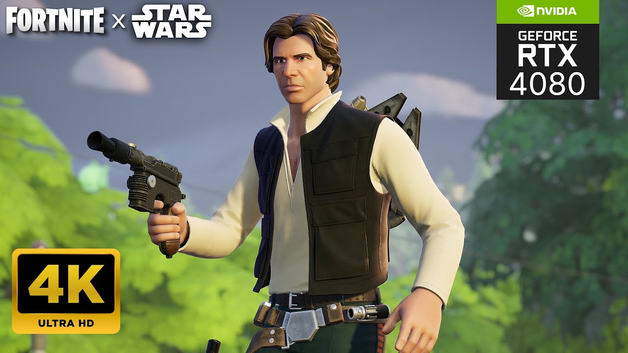 Han Solo 4K Gameplay | FORTNITE x STAR WARS - Galactic Battle