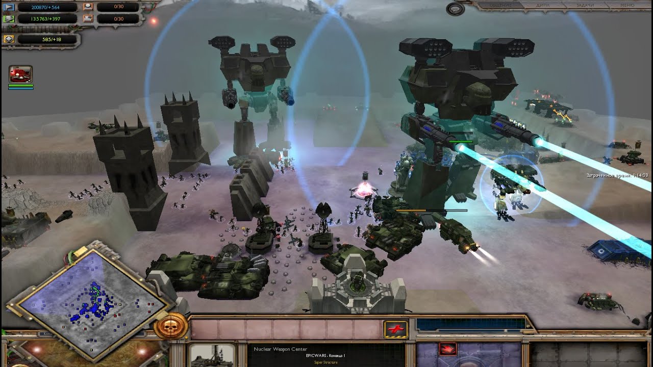 Warhammer 40K Soulstorm UA mod 1.88.731 Tyranids vs SpaceMarine&Imperial Guard 6v2 Real time