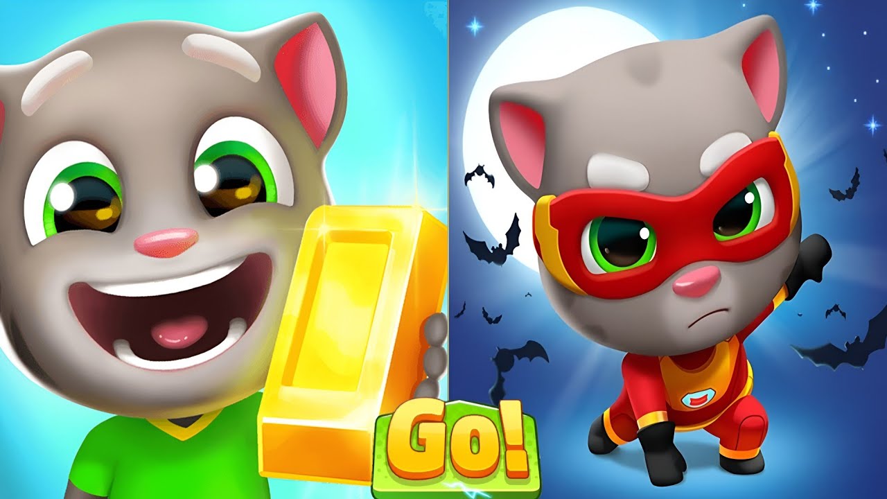 Talking Tom Gold Run – Complete Raccoon Boss Battles! Tom & Becca Unlock Super Hero Suits
