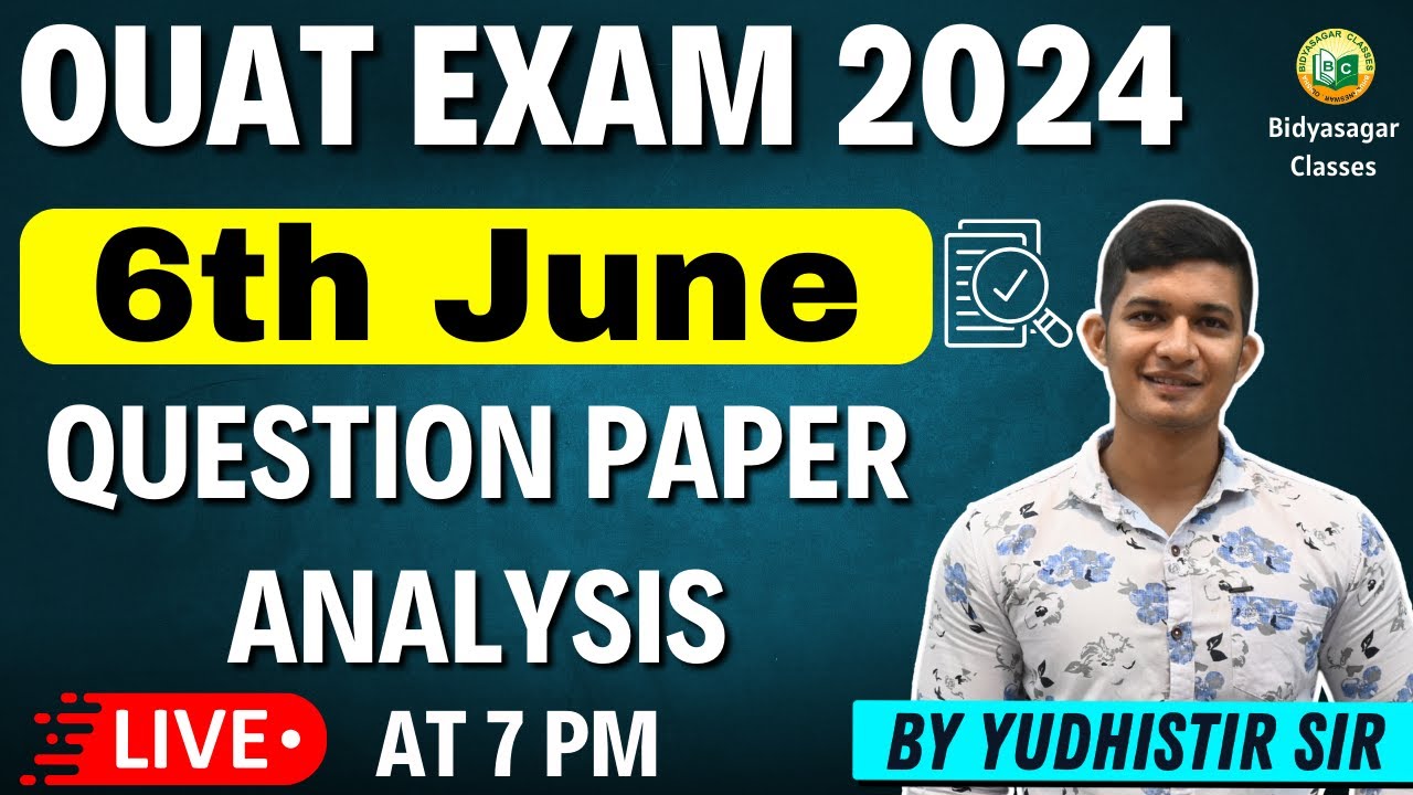 OUAT Entrance Exam 2024Question Review | OUAT 2024 #bidyasagarclasses #ouatexam #ouat2024
