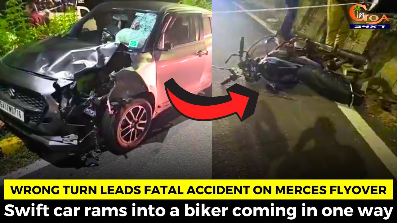 Wrong turn leads fatal accident on Merces flyover. Swift car rams into a biker coming in one way