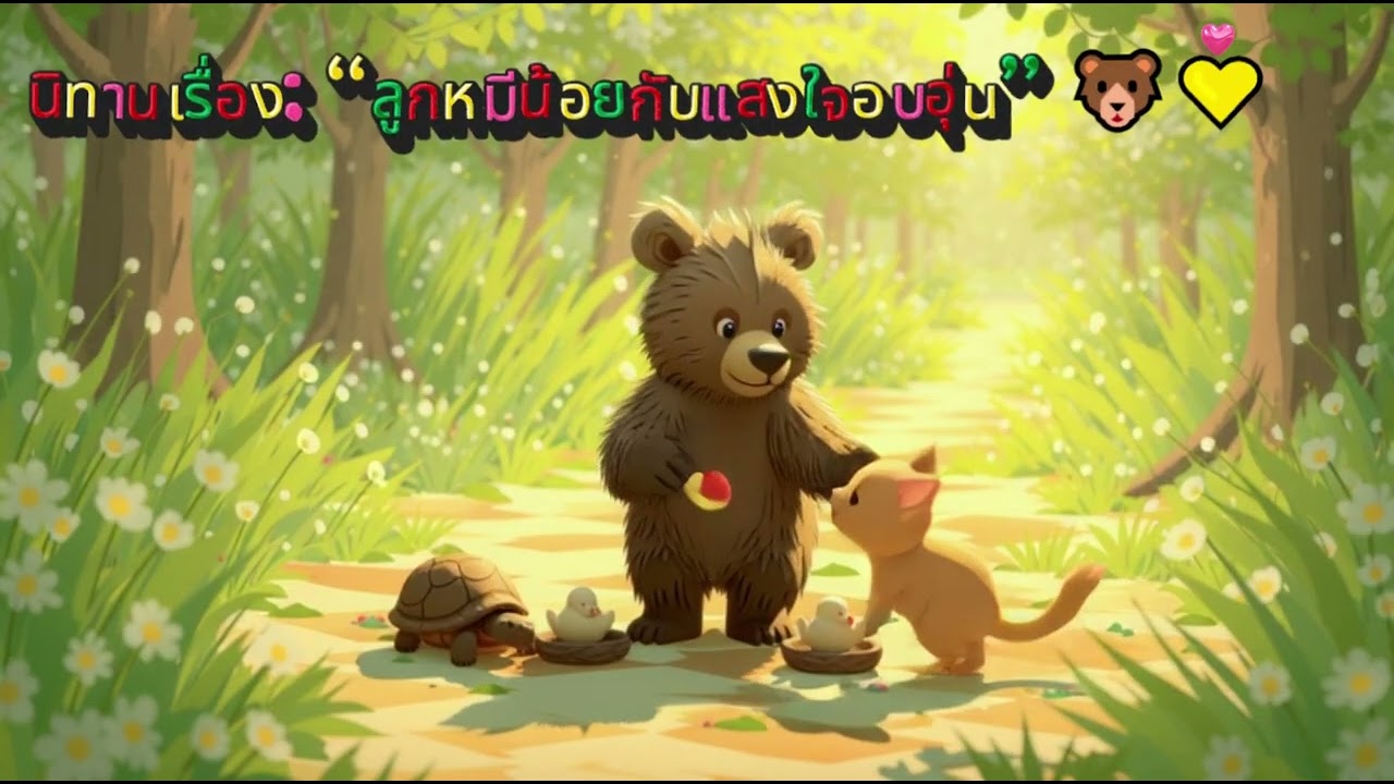 เรื่อง: “ลูกหมีน้อยกับแสงใจอบอุ่น” 🐻💛
