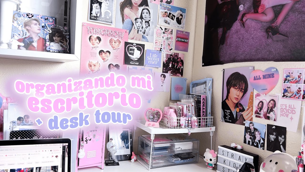 ✎ organizando mi escritorio (desk tour ♡)