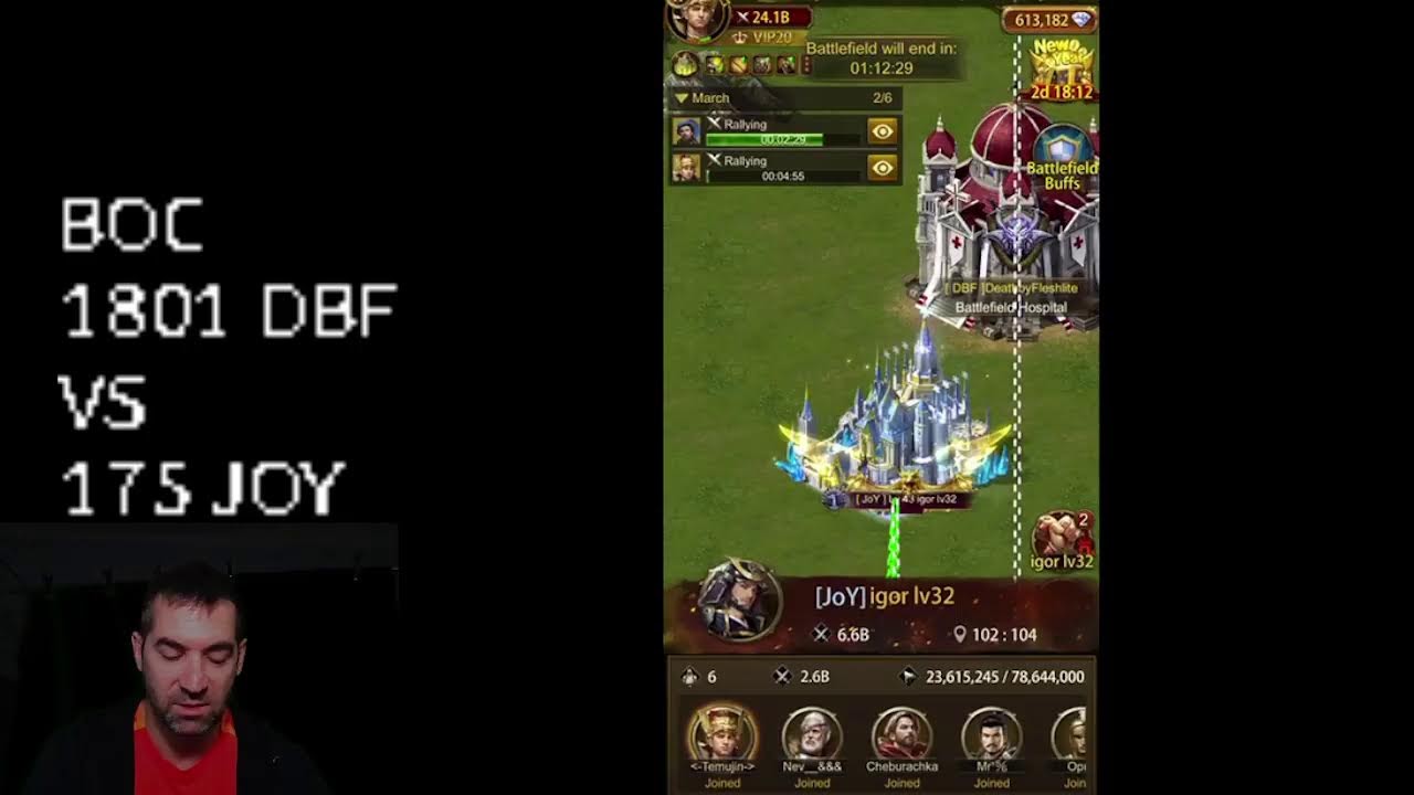 EVONY- BOC 1801 DBF VS 175 JOY / C1 vs C6!!!