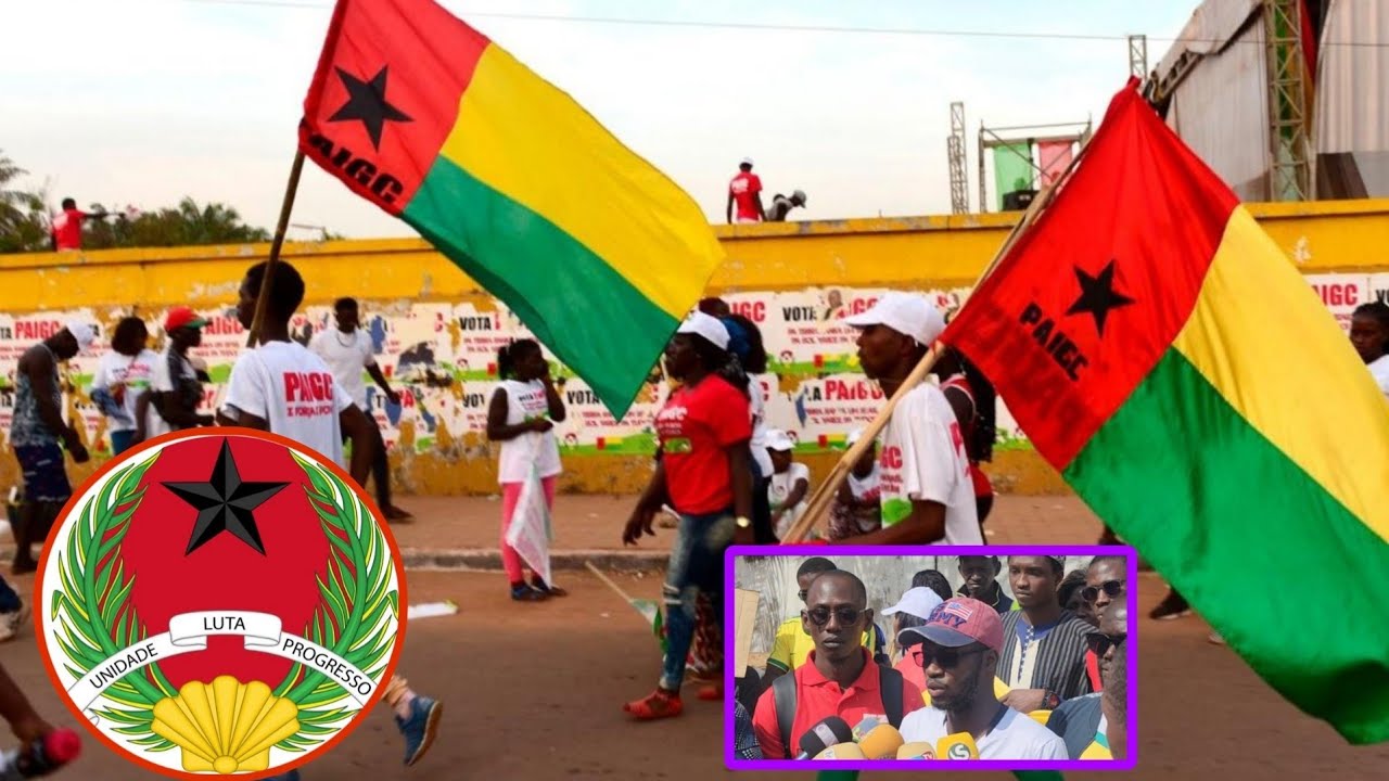 Marche pacifique a ziguinchor  Guinée-Bissau  devant leurs consulat : élection présidentielle 