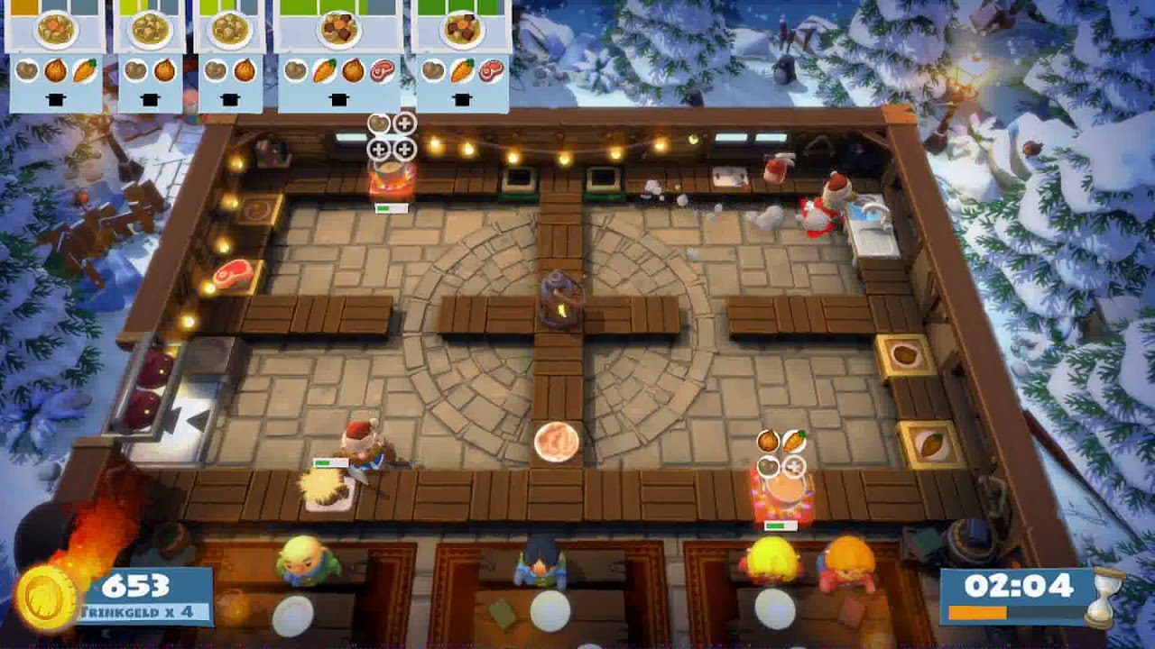 Overcooked! 1 AYCE Festive Seasoning - Level 1-4 4 Stars (2 Players)