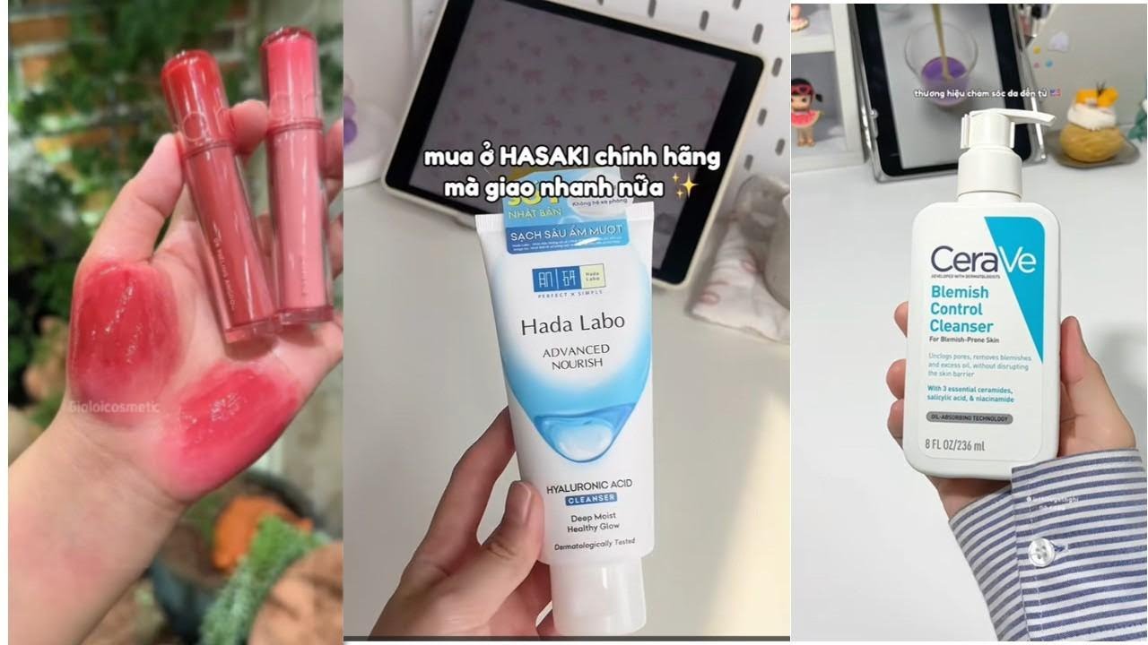 [Shopee Haul] Unboxing Đồ Makeup , Skincare :  sửa rửa mặt ,  son , serum