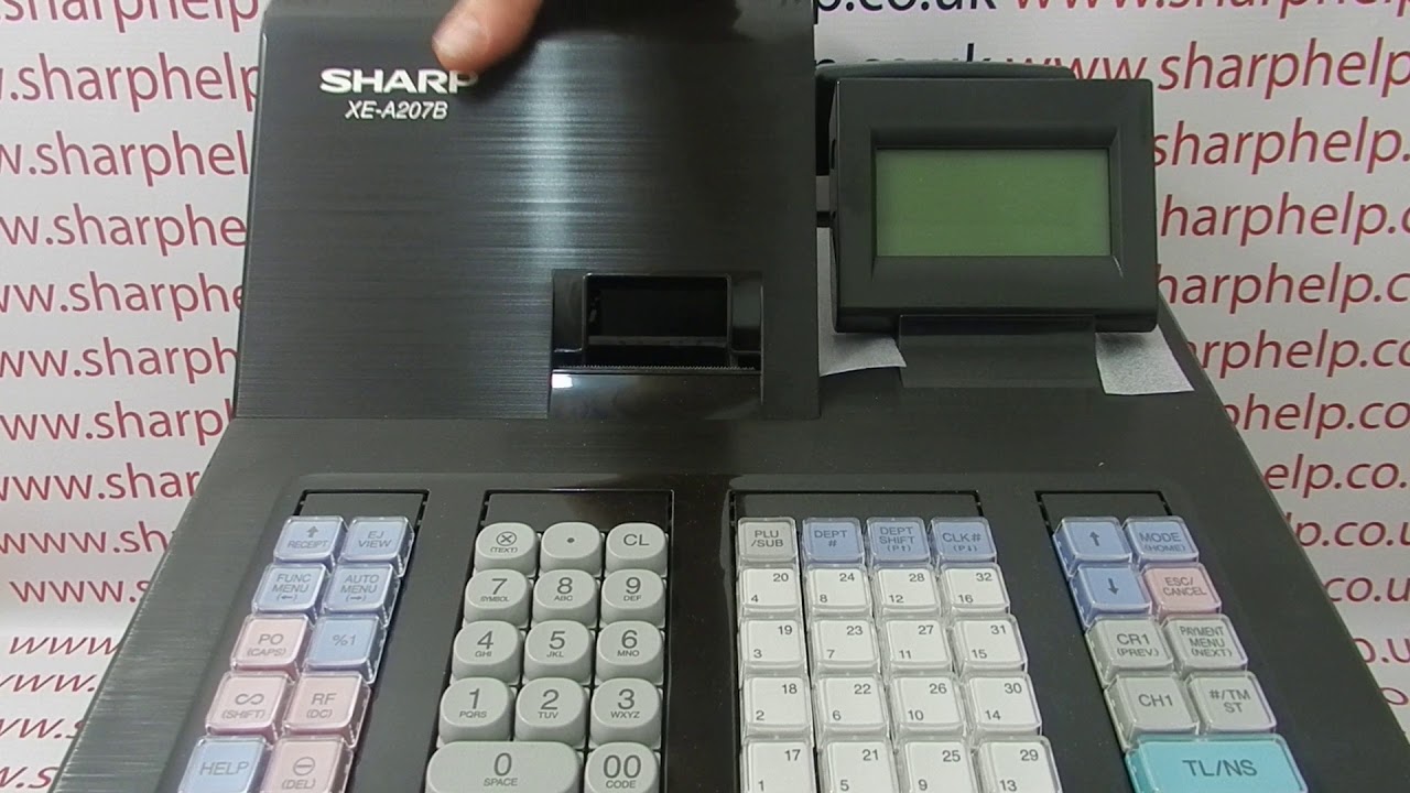 Factory Master Reset Sharp XE-A207 / XEA207 / XE-A207-BK / XEA207B / XE-A207-WH Cash Registers