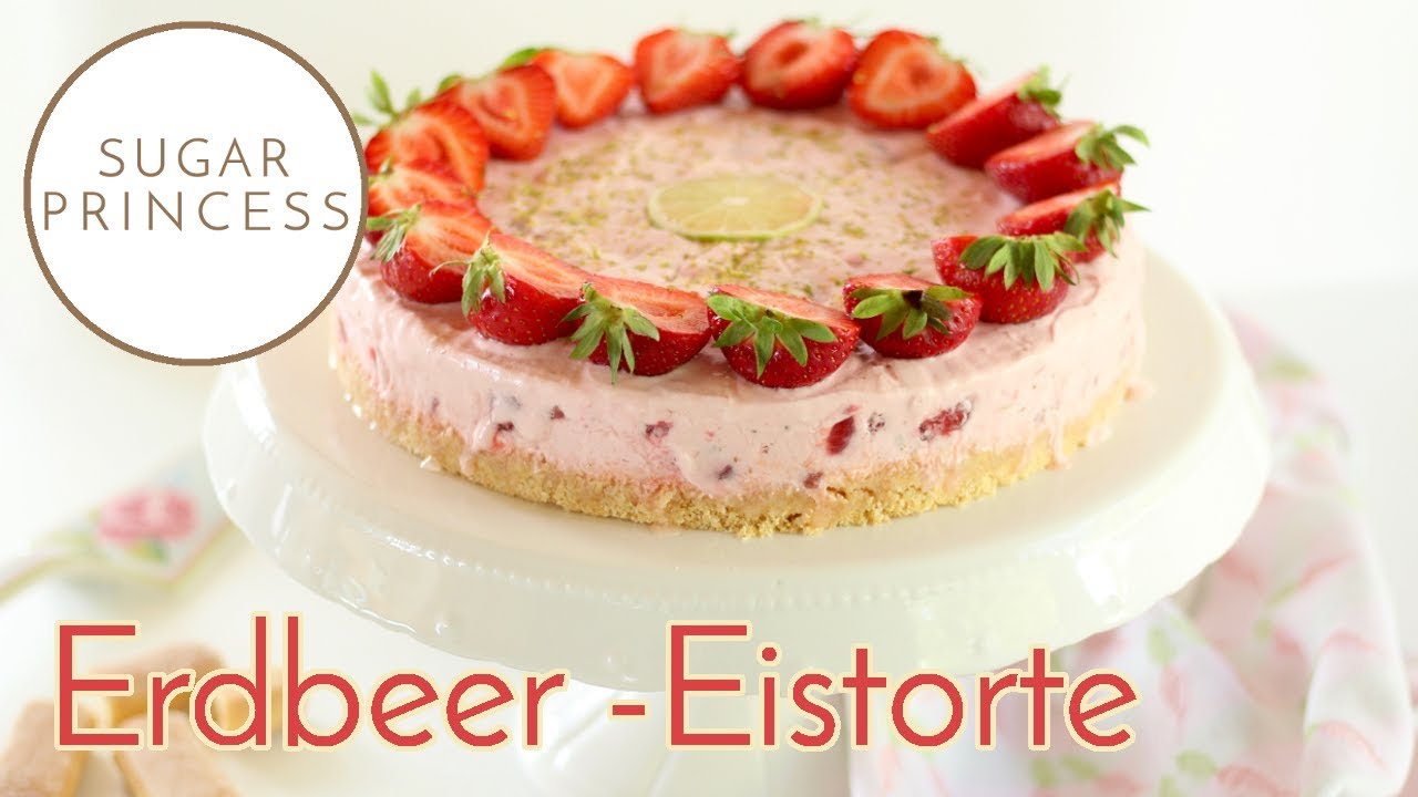 Schnelle Erdbeer-Eistorte ohne Backen | Rezept von Sugarprincess