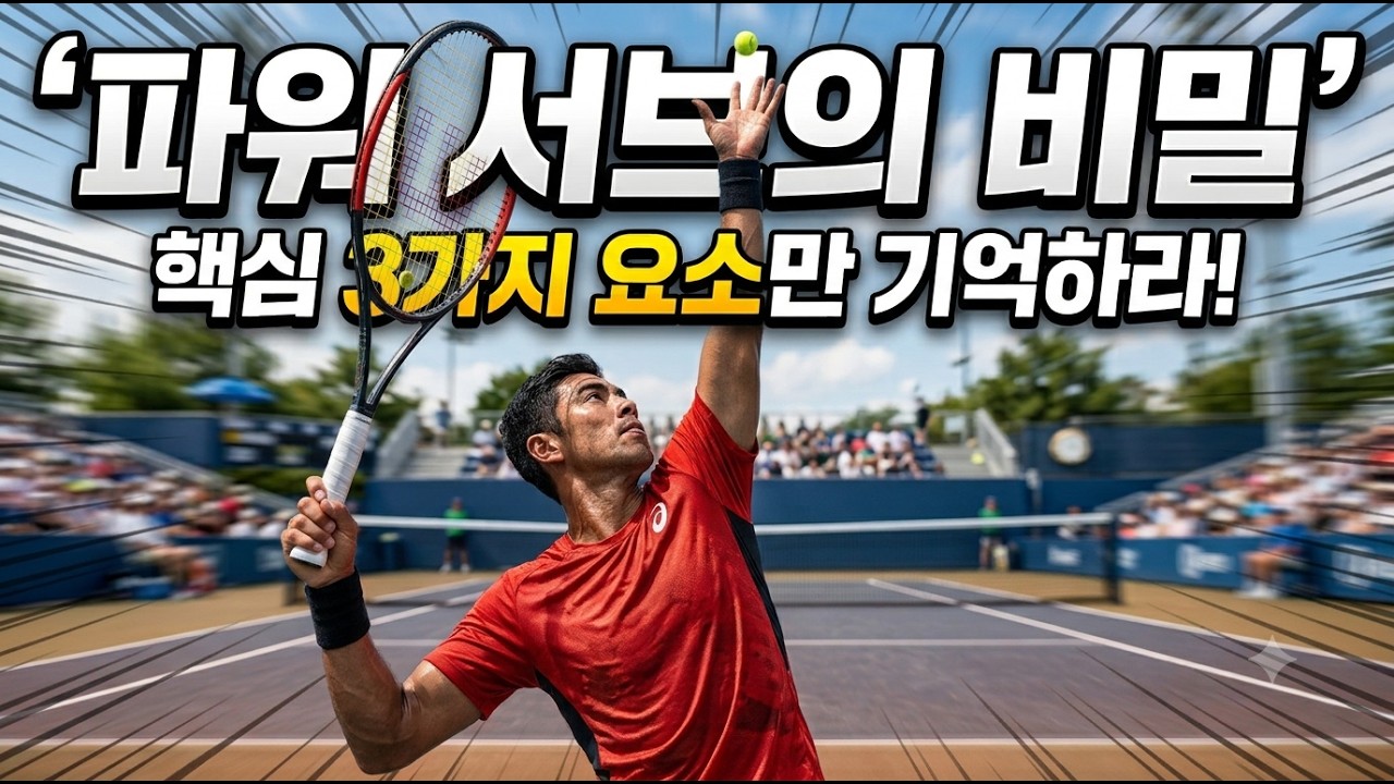 [테니스] 파워 서브의 비밀 - 3가지 요소만 숙지하라 | 3가지만 숙달시키면 파워서브를 구사할 수 있다.