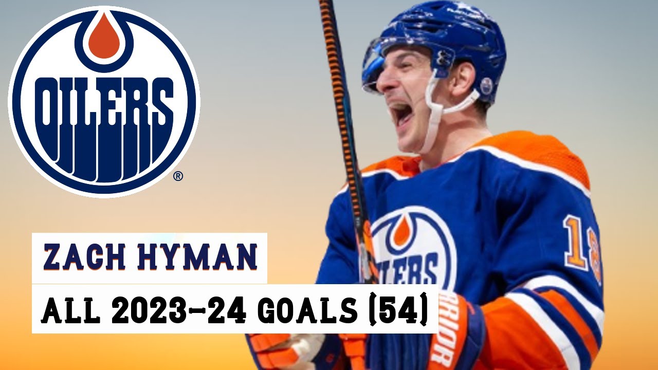 Zach Hyman (#18) All 54 Goals of the 2023-24 NHL Season