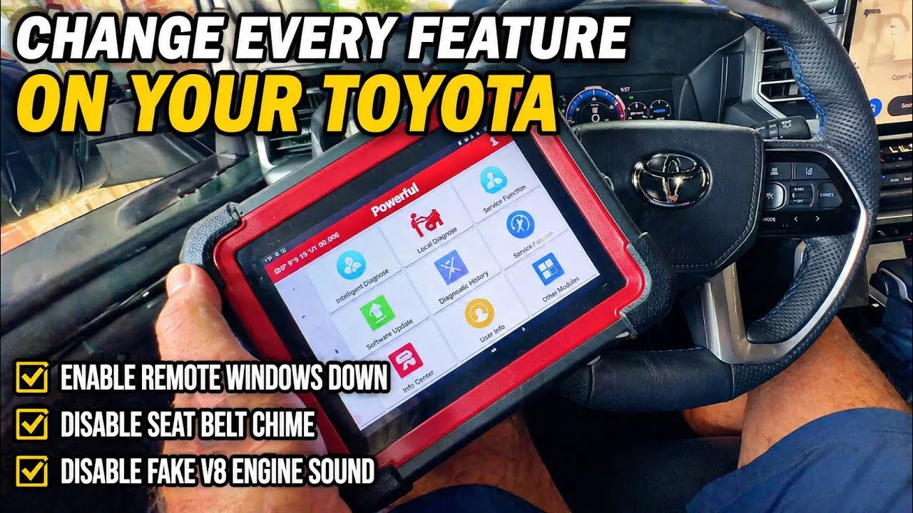 Enable Remote Windows Down - Disable Seat Belt Chime - Disable Fake V8 Engine Toyota  Tundra Sequoia