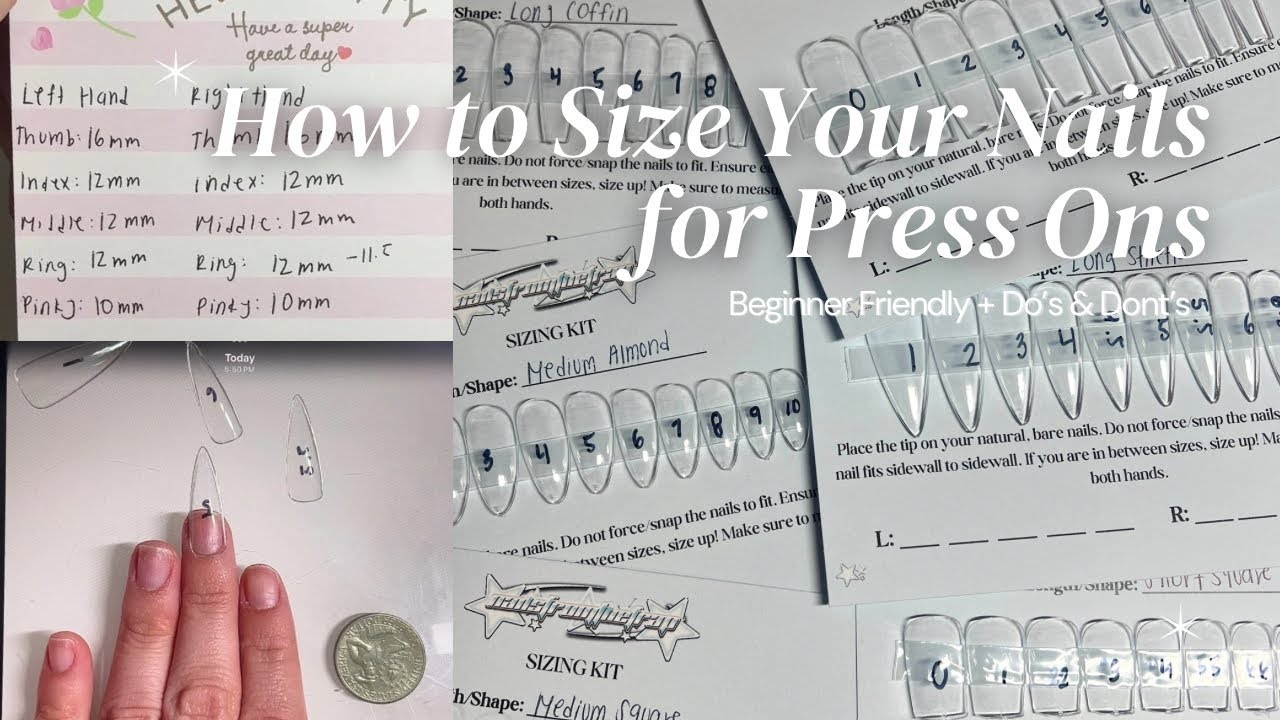 How to Size Your Nails For Press Ons | Beginner Friendly Tutorial