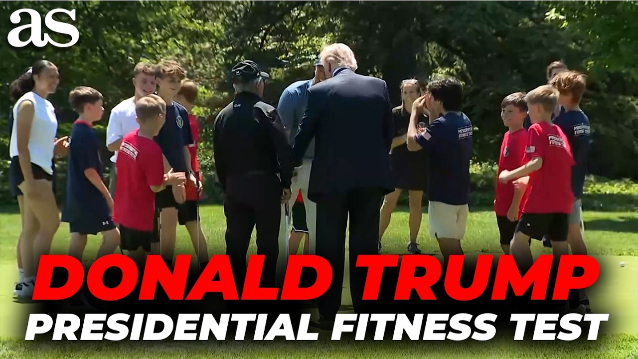 Trump JOINS KIDS on the WHITE HOUSE LAWN for PRESIDENTIAL FITNESS TEST | FULL EVENT