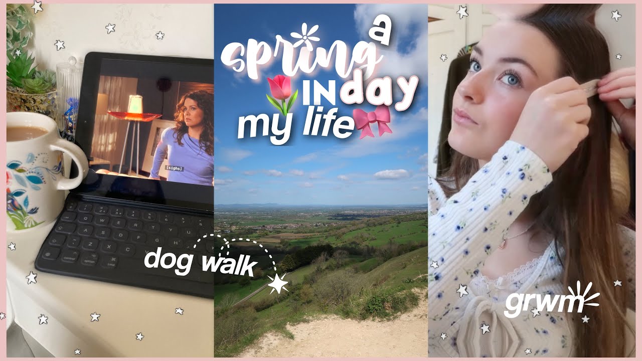 a SPRING 💐 DAY in MY LIFE 🎀  *grwm, dog walk, homework, productive* | April May