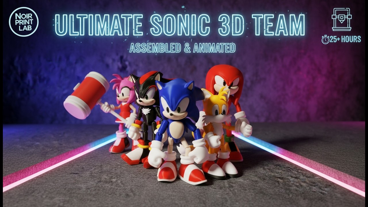 ASMR 3D Printing: The ULTIMATE Sonic Team (Articulated Figures Compilation) 🦔✨