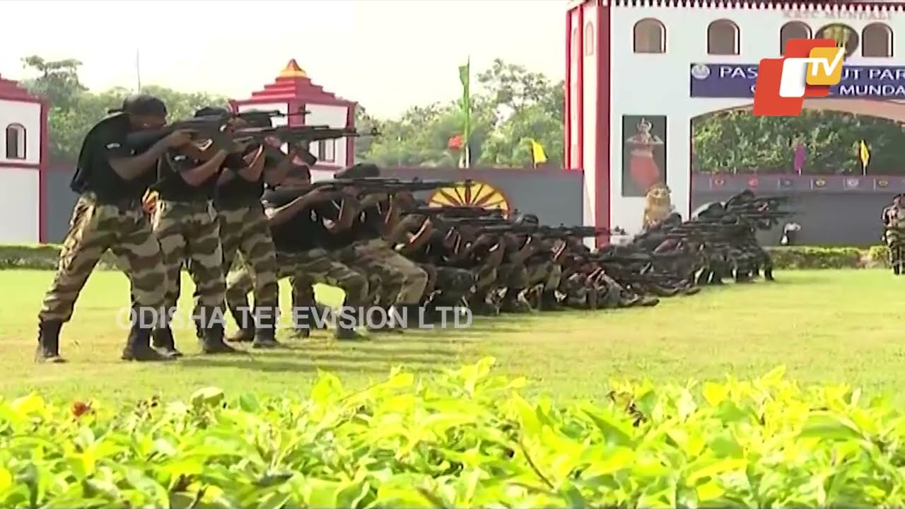 Passing out parade by Jawans in CISF campus at Mundali