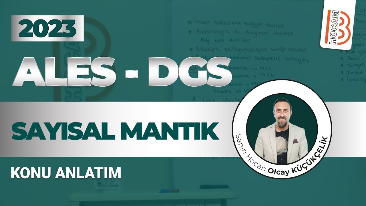 1)2023 ALES - DGS Sayısal Mantık - Tablo Grafik  Problemleri 1 (Mavi) - Olcay KÜÇÜKÇELİK
