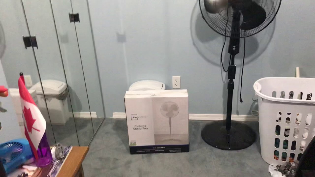 Mainstays stand fan unboxing