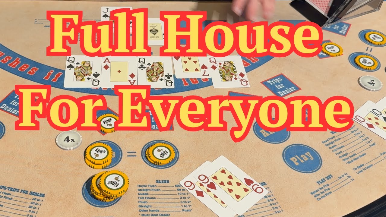 Ultimate Texas Holdem !  Full House For Everyone