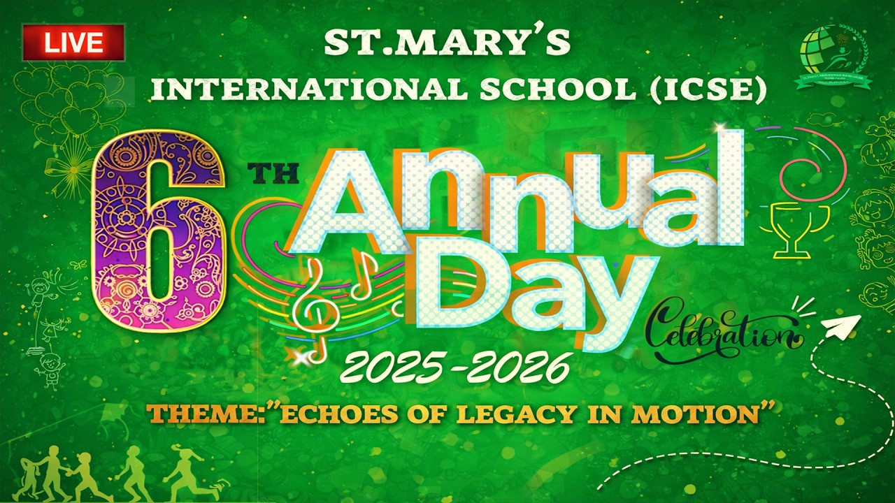 🔴Live | 6th Annual Day 2025-2026 | St Mary's International School (ICSE) 27-02-2-2026