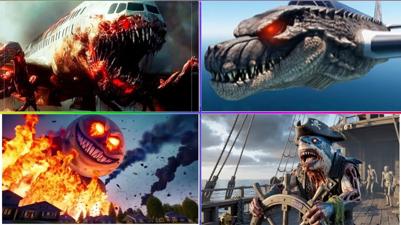 😱🔥 Megalodon • CrocoJet • Fire Moon | Monster Apocalypse