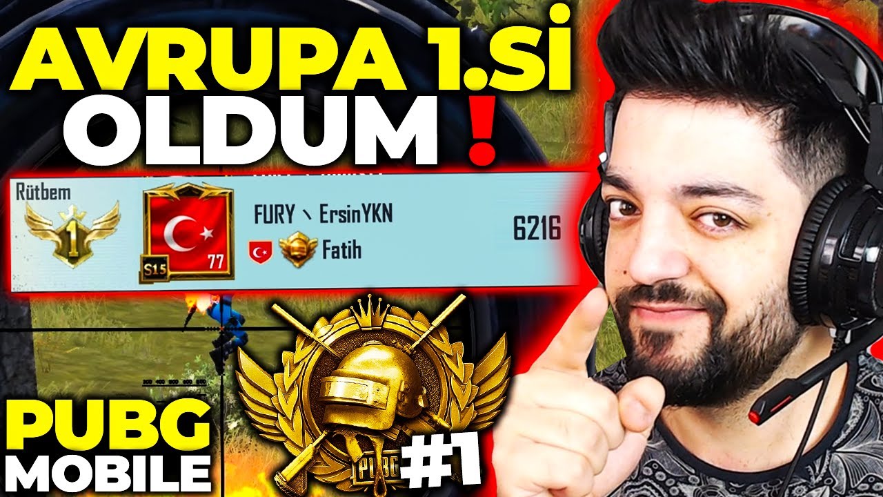 AVRUPA 1. Sİ OLDUM !! PUBG Mobile