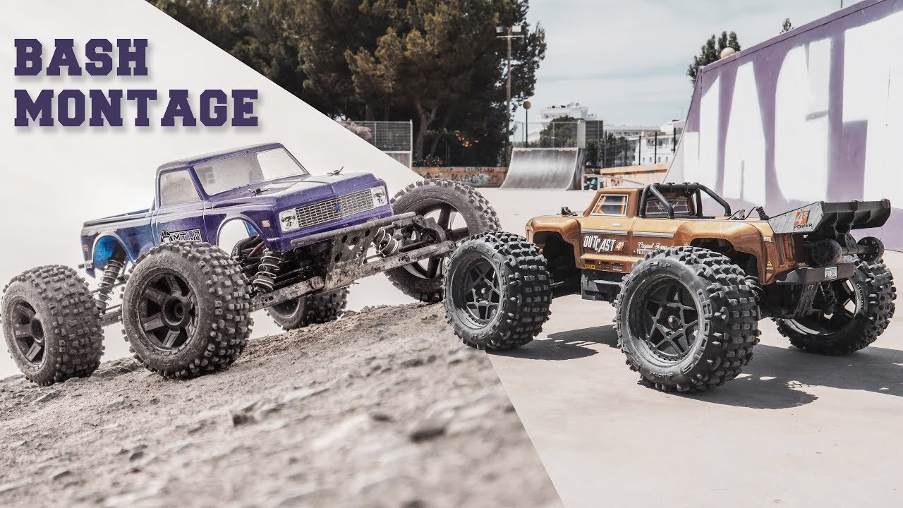 ARRMA OUTCAST 4S & Tekno MT410 - BASH MONTAGE