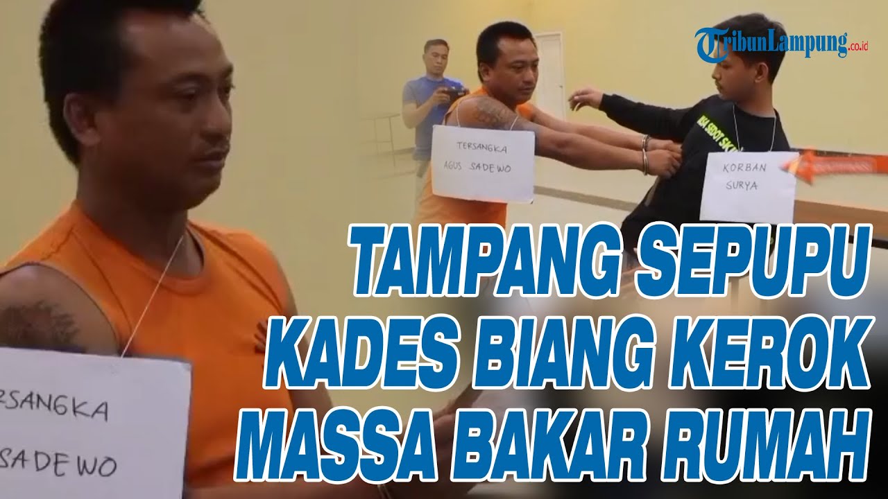 Tampang Pelaku Pembunuhan yang Berbuntut Rumah Kades di Lampung Tengah Dibakar Warga