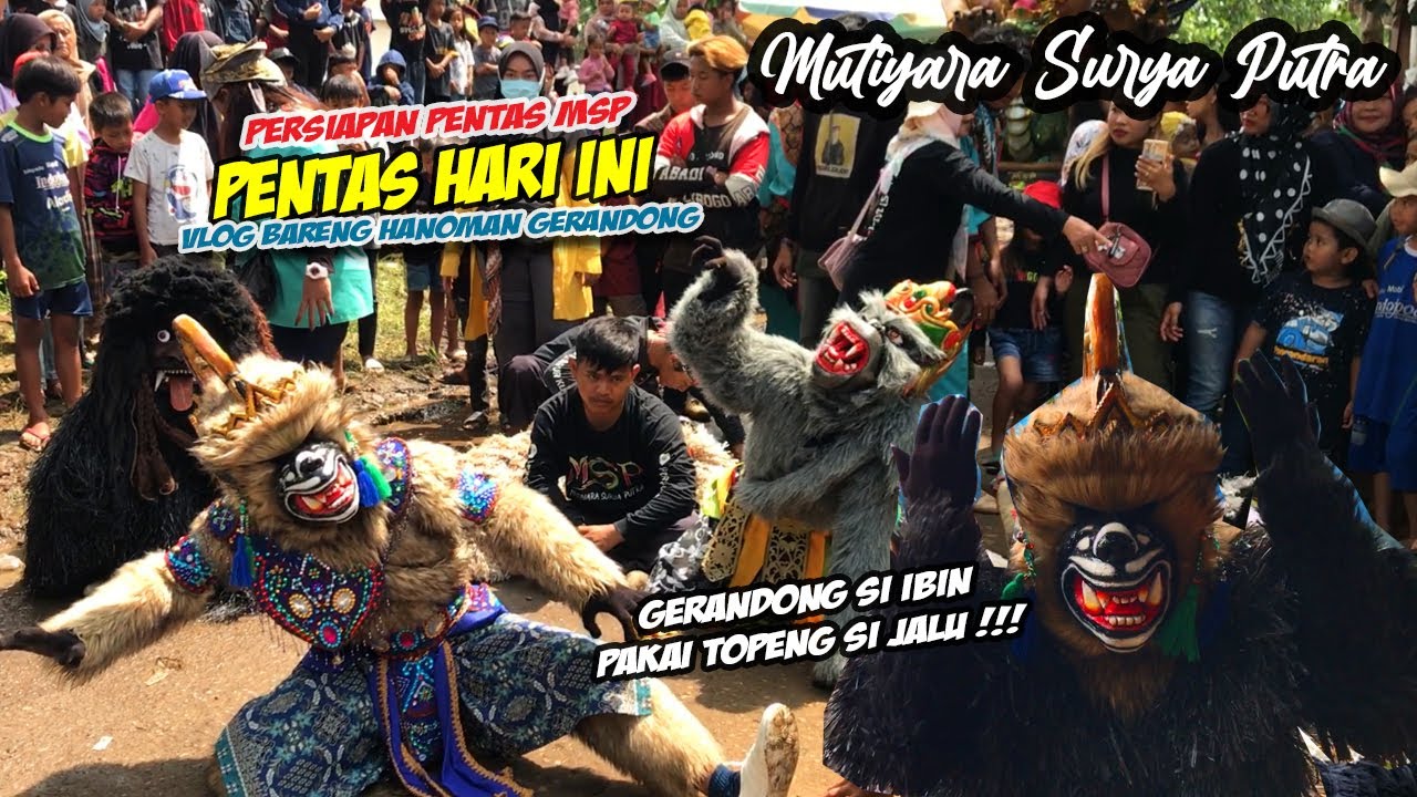 GERANDONG IBIN PAKAI TOPENG HANOMAN DI PERSIAPAN MENUJU PENTAS MSP❗❗ KUDA LUMPING MSP 🔥 BARGOLA TV
