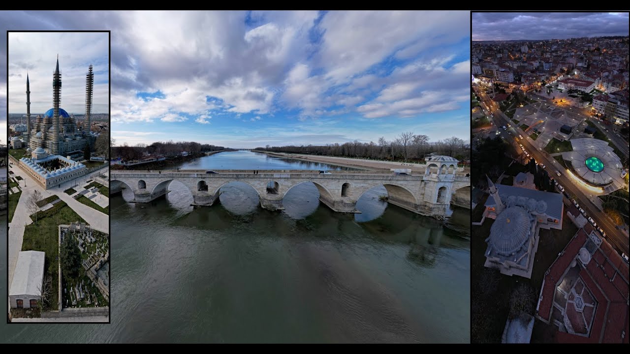 Edirne ve Tekirdağ Drone Çekim 4K Ultra HD 60 Fps | Meriç Tunca #edirne #selimiye #uzunköprü #tour