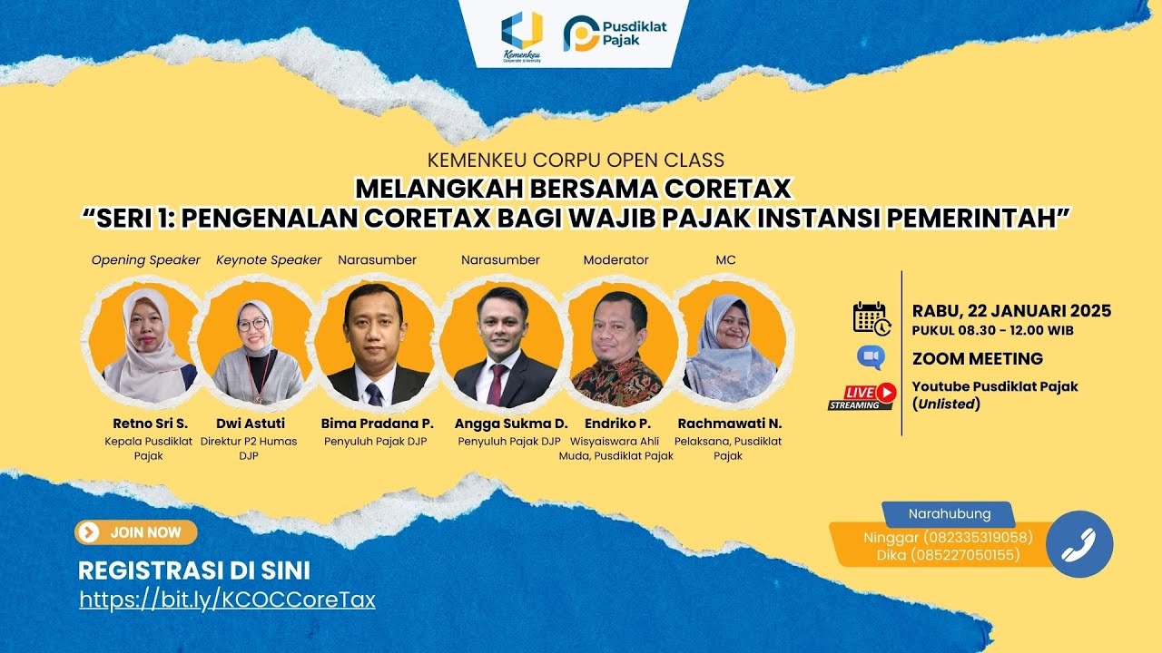 KCOC Melangkah Bersama Coretax “Seri 1: Pengenalan Coretax Bagi Wajib Pajak Instansi Pemerintah”