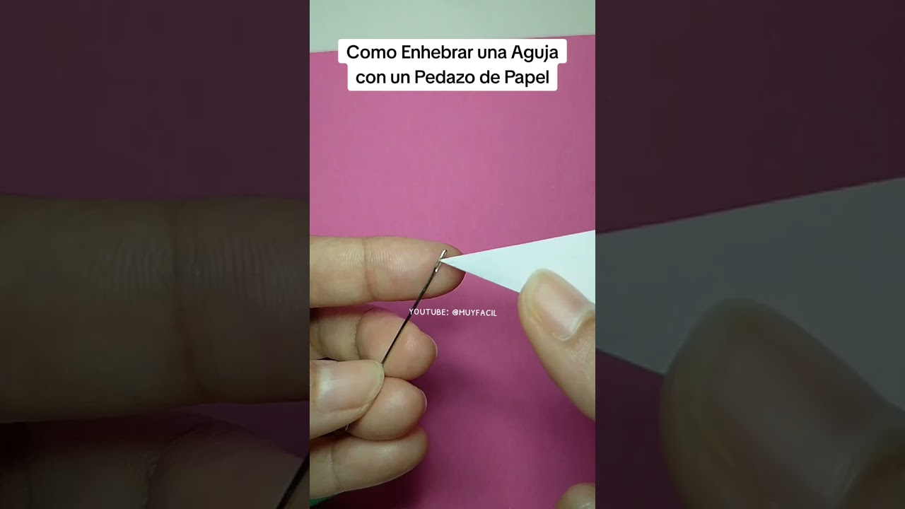 TRUCO como ENHEBRAR con HOJA DE PAPEL una AGUJA #muyfacil #comosehace #diy #hack