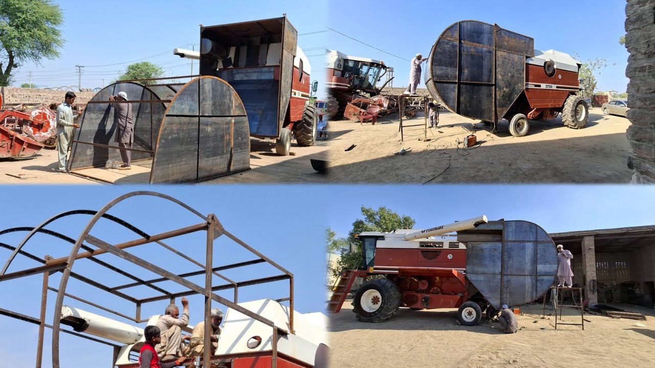 Combine Harvester with Straw Chopper | Full Setup Completed | Laverda Fiatagri 3750
