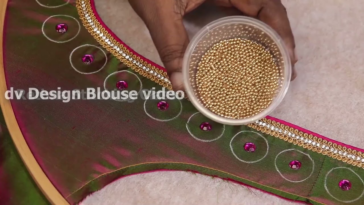 Aari work bridal  Blouse design Using Normal Needle