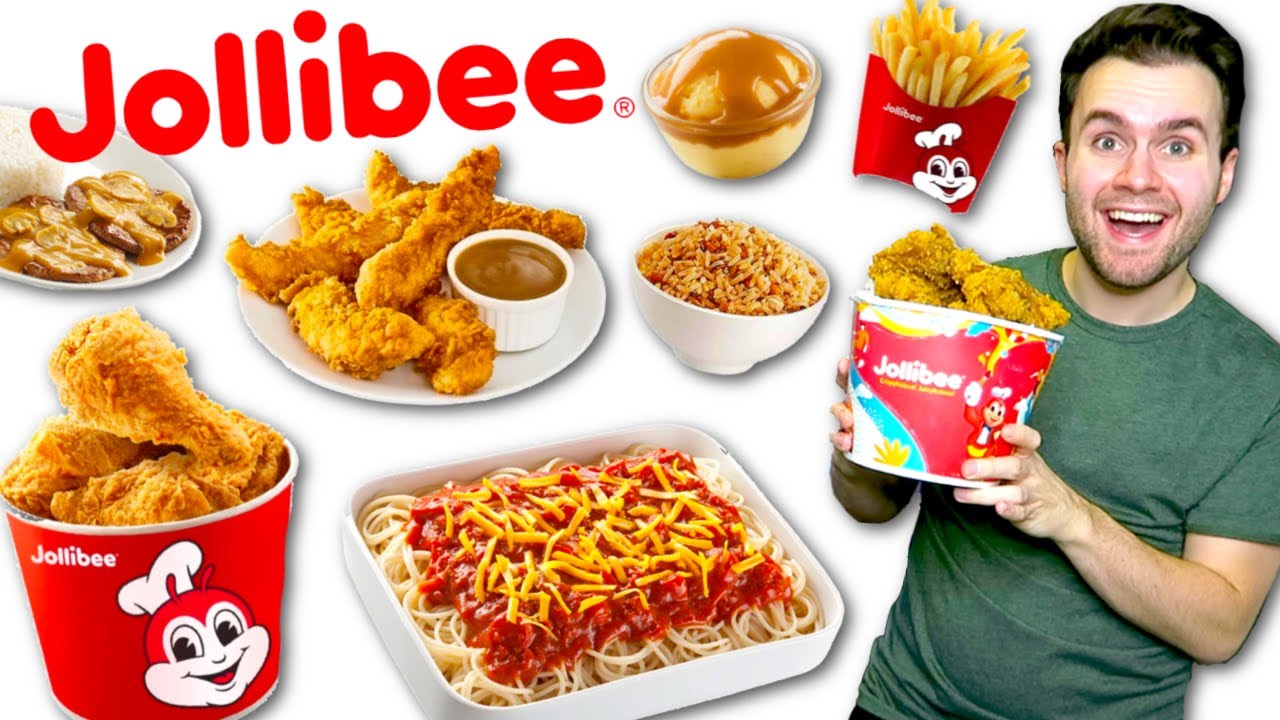 Trying Jollibee's FULL MENU for the FIRST TIME! - Fried Chicken, Spaghetti, + More!