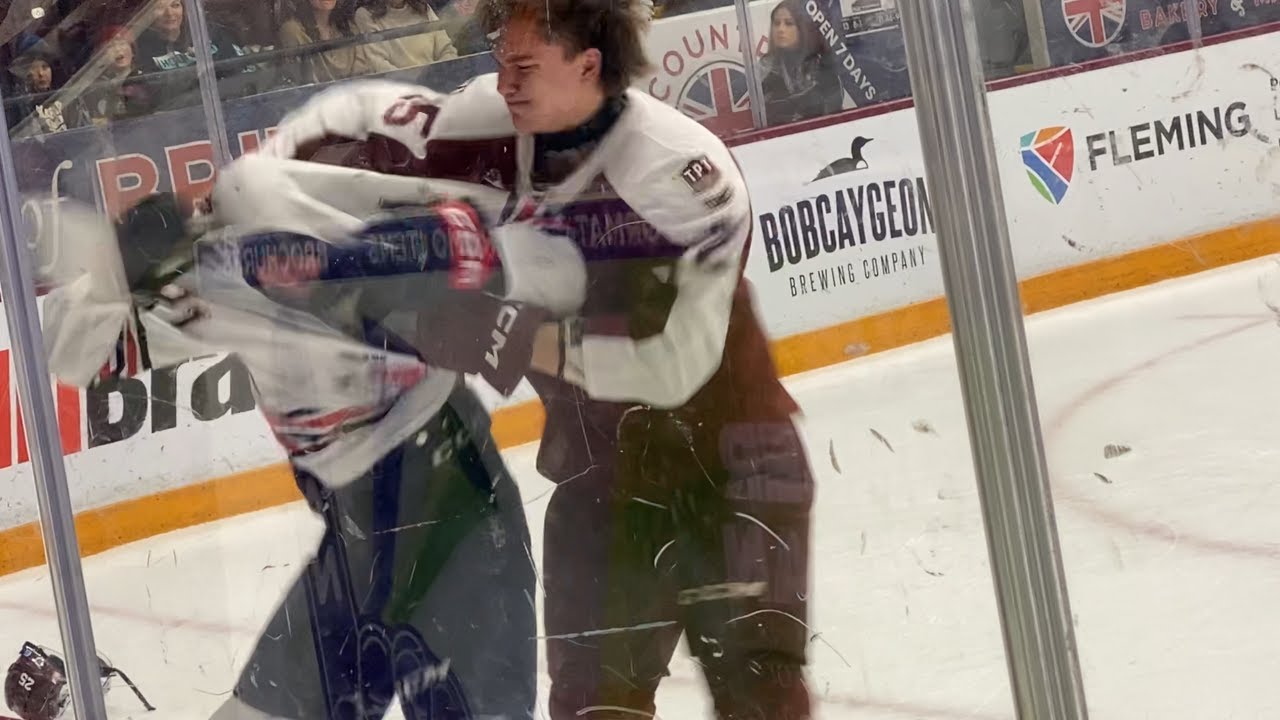 Brayden Velliaris vs Calum Ritchie (OHL FIGHT)