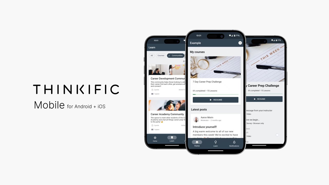 Thinkific MOBILE уже здесь!