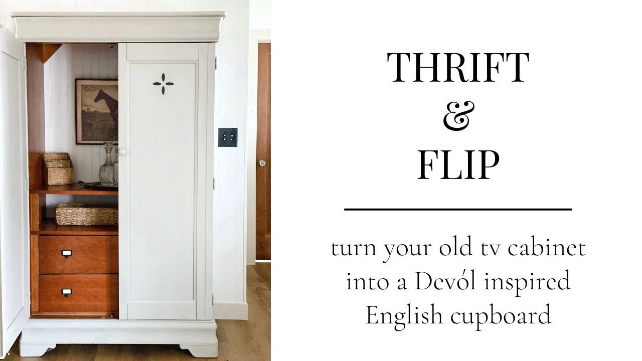 Devol Kitchen Inspired Cupboard from a thrifted TV armoire!!