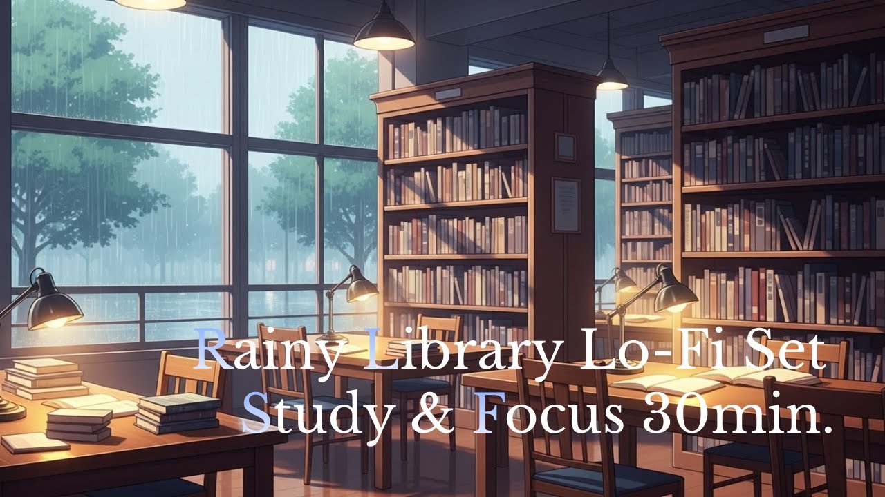 Rainy Library Lo Fi Set