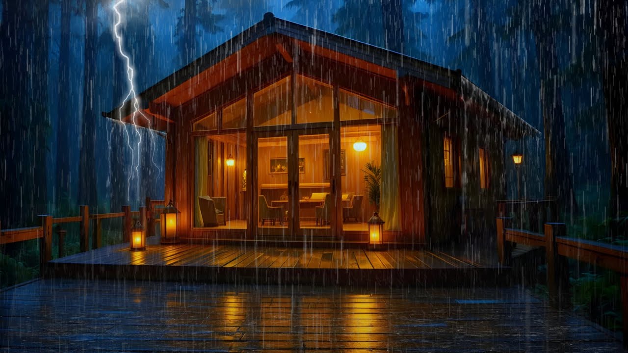 Rain & Thunder Sounds in a Quiet Forest | Deep Sleep Ambience - 85