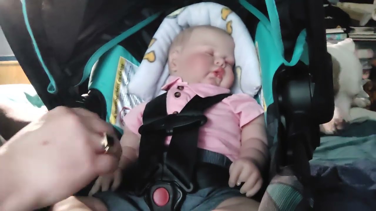 How to make your reborns look realistic in a car seat.