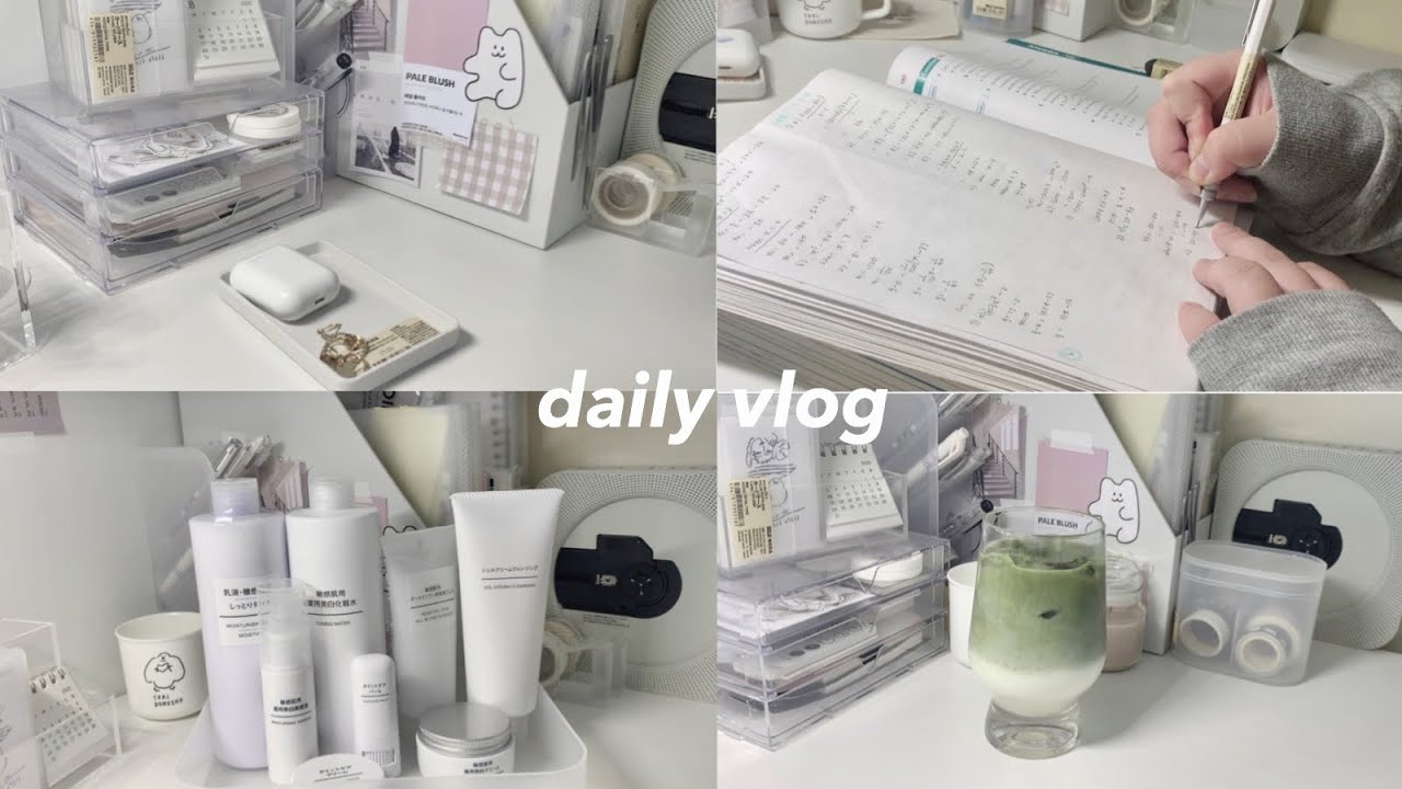 a day in my life | studying , organising, home cafe