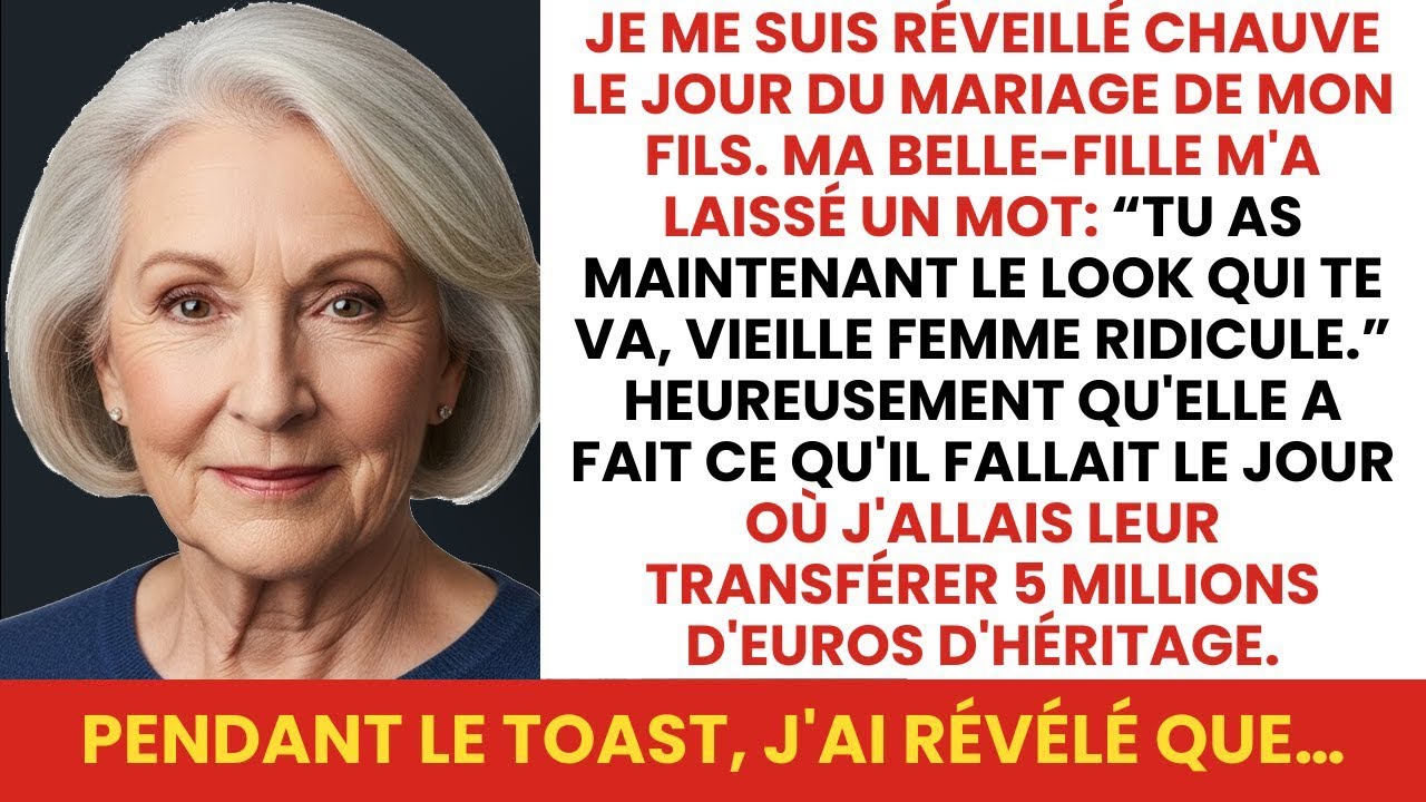 Je Me Suis Réveillée Chauve Le Jour Du Mariage De Mon Fils  Ma Belle Fille A Laissé Un Mot