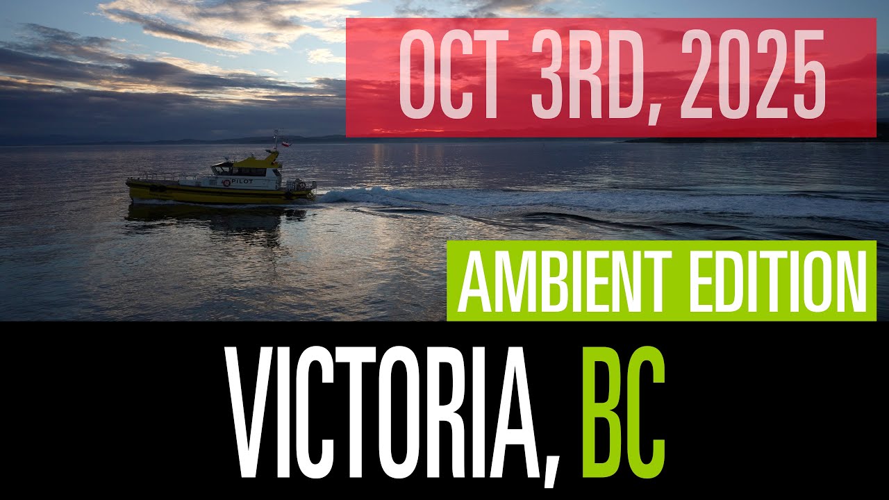 Ambient Edition 4K - Sunset at Ogden Point | Coho Ferry Arrival &ndash; October 2nd, 2025