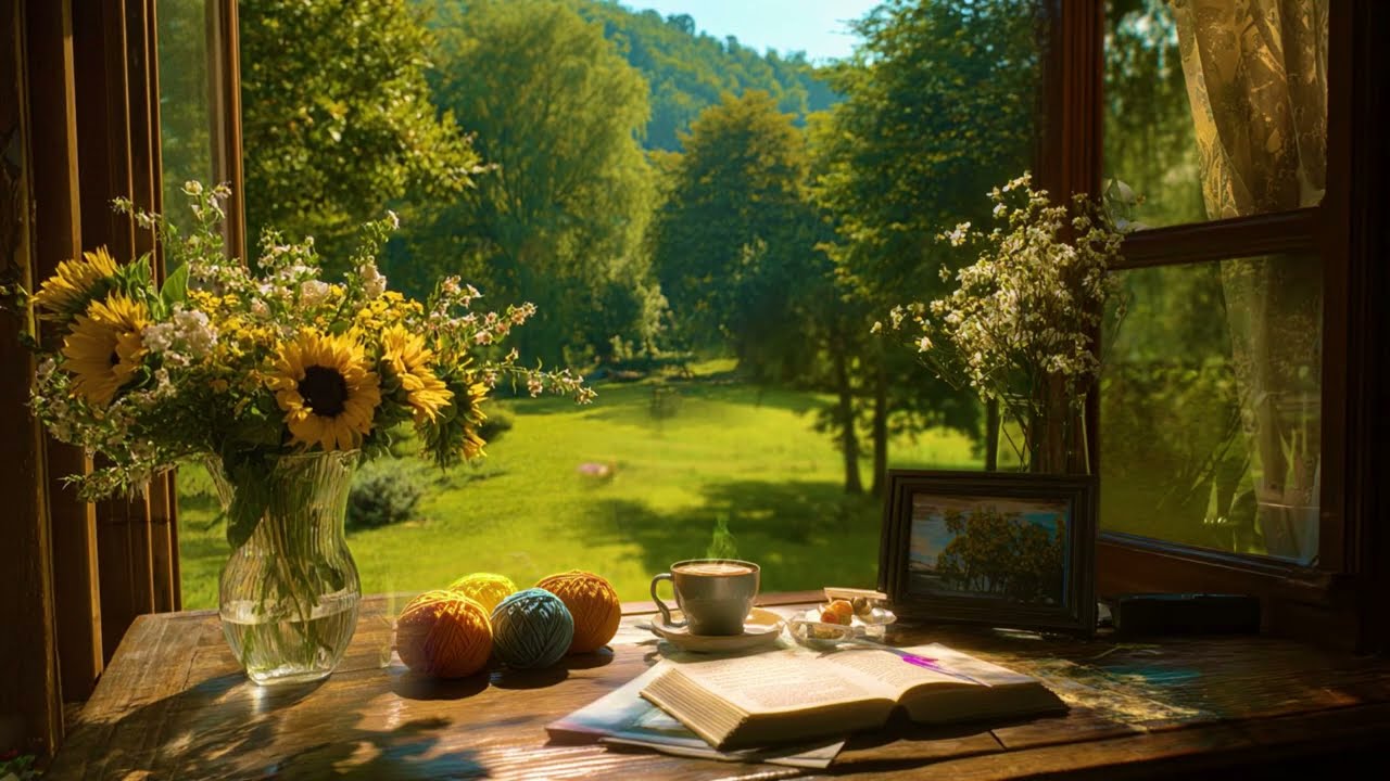 Peaceful Window Escape – Relaxing with Coffee, Birdsong & Nature’s Healing Sounds - ASRM Ambience
