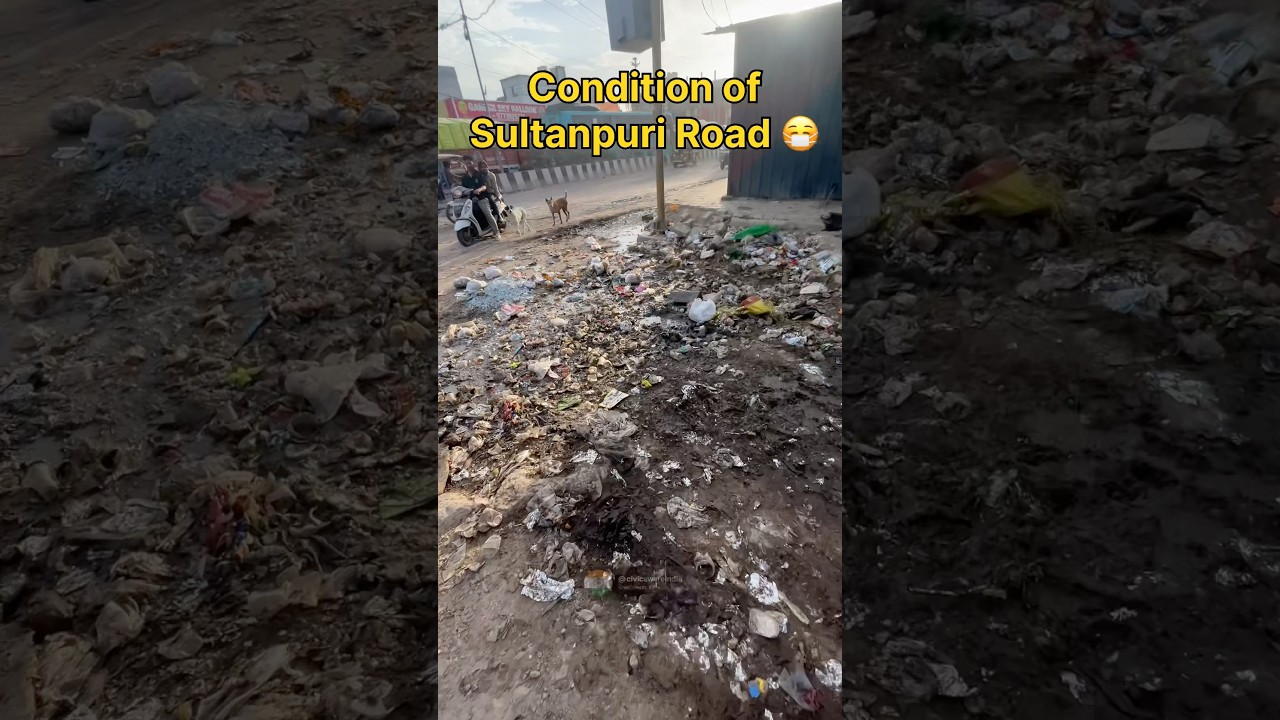 Broken Road, Sewage Water & Illegal Garbage Dumping in Sultanpuri, New Delhi | Urgent Civic Issue