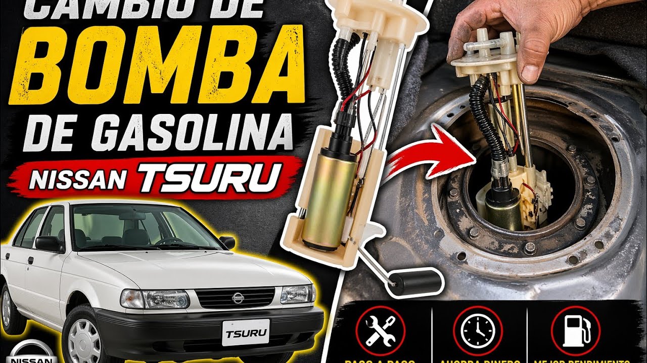 Cambio de bomba de gasolina nissan tsuru 3