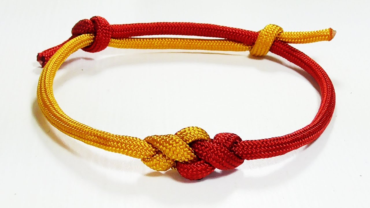 Paracord Tutorial: Adjustable Two Color Eternity Knot Paracord Friendship Bracelet